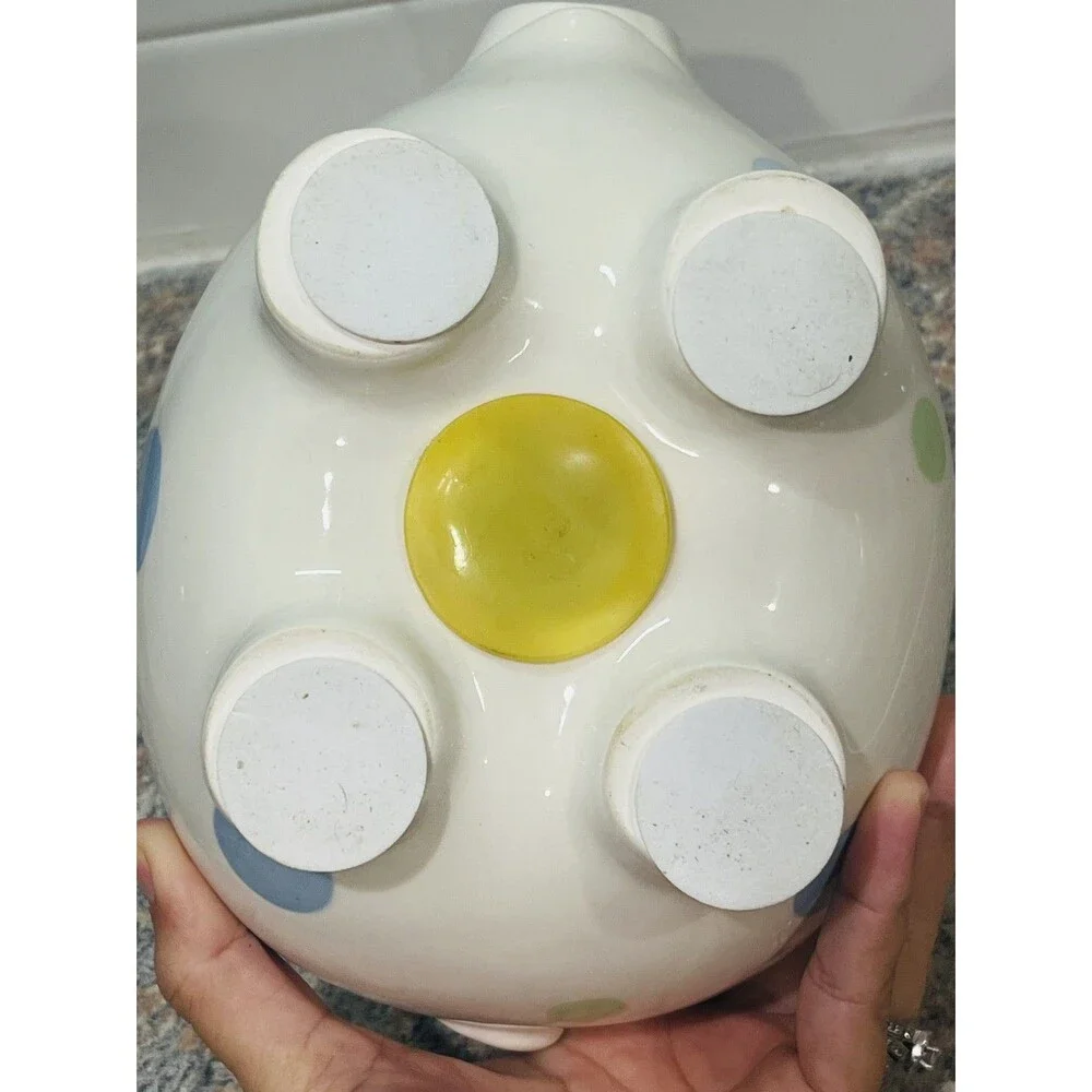 Polka Dot Ceramic Piggy Bank Multicolor Large Size